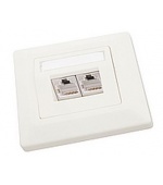 Zásuvka Solarix CAT5E STP 2 x RJ45 pod omítku bílá