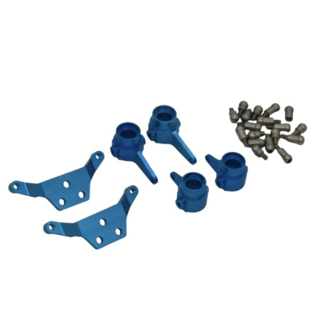 Kovové přední, zadní těhlice a držáky tlumičů pro Short Truck 1/28