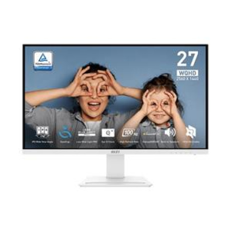 MSI monitor PRO MP273QW E2, 27" IPS/2560 x 1440 (WQHD)/100Hz/1ms/DP/2x HDMI/bílá