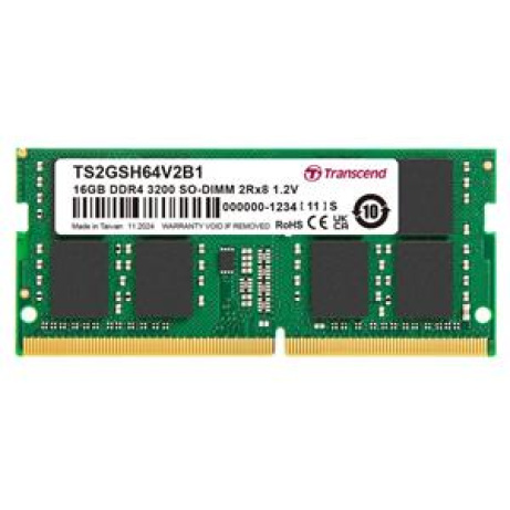Transcend paměť 16GB Industrial SODIMM DDR4 3200 2Rx8 (1Gx8)x16 CL22 1.2V