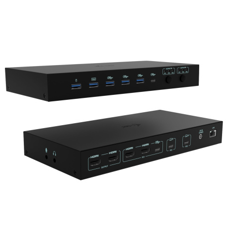 i-tec USB-C KVM Docking station for 3 Hosts, Dual Display, 2x Power Delivery (1x 92W/2x 65W)