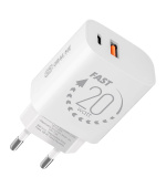 OBAL:ME Cestovní Nabíječka USB-A + USB-C 20W White