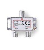 Nedis SSPL200ME - CATV F-Rozbočovač | Max. zisk 4,2 dB | 5–1 000 MHz | 2 Výstupy