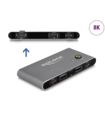 Delock Přepínač KVM z rozhraní USB-C™ na HDMI 8K 60 Hz s USB 2.0