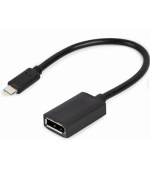 GEMBIRD USB Type-C na DisplayPort adaptér kabel 4K, 15 cm, černý