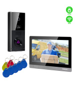 EVOLVEO DoorPhone AHD10, Sada domácího WiFi videotelefonu s ovládáním dveří a RFID, černo stříbrný 1