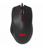 AOC GM200/Herní/Optická/Pro praváky/4 200 DPI/Drátová USB/Černá-červená