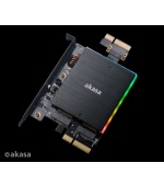 AKASA adaptér dual M.2 do PCIex s chladičem RGB