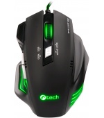 C-TECH Akantha/Herní/Optická/Pro praváky/2 400 DPI/Drátová USB/Černá