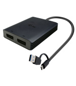 i-tec USB-A/USB-C Dual 4K DP Video Adapter