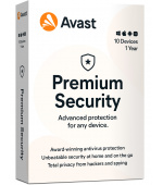 AVAST Premium Security MultiDevice, up to 10 connections 1 Year