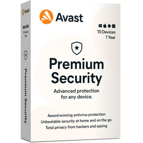 AVAST Premium Security MultiDevice, up to 10 connections 1 Year
