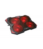 Chladící podložka C-TECH Zefyros (GCP-01R), casual gaming, 17,3", červené podsvícení, regulace otáče