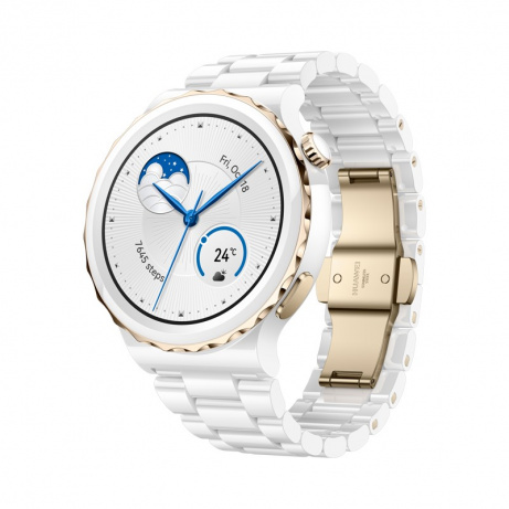 Huawei Watch GT 3 Pro/43mm/White/Elegant Band/White