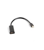 LANBERG adaptér mini DisplayPort 1.2 na HDMI, M/F, kabel 20cm, černý
