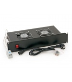 19" horiz.vent.j.2xVent.-220V/46W termost.2U černá