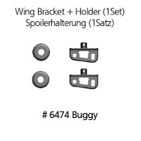 DF models Držák zadních spojlerů pro buggy, truggy