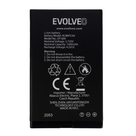 EVOLVEO orig. baterie 1000 mAh pro EasyPhone XD/XR (EP-600/601)