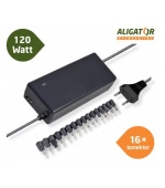 Aligator Univerzální adaptér k notebooku 120W s USB výstupem a 16 výměnnými konektory