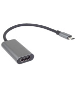 PremiumCord Převodník USB-C na HDMI, rozlišení 4K a FULL HD 1080p, kovové pouzdro