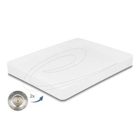 Delock Anténa WiFi 6 MIMO 2 x N, zásuvka, 8 dBi, venkovní směrová, montáž na sloup