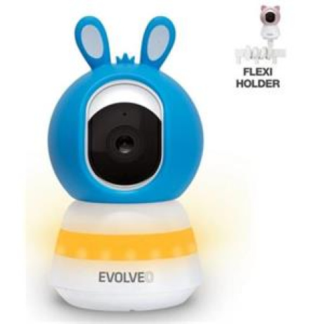EVOLVEO Baby Monitor LUX- Chytrá 360° videochůvička s nočním viděním, detekcí pláče a pohybu, modrá