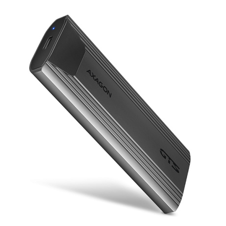 AXAGON EEM2-GTS, USB-C 3.2 Gen 2 - M.2 NVMe SSD kovový THIN box, bezšroubkový