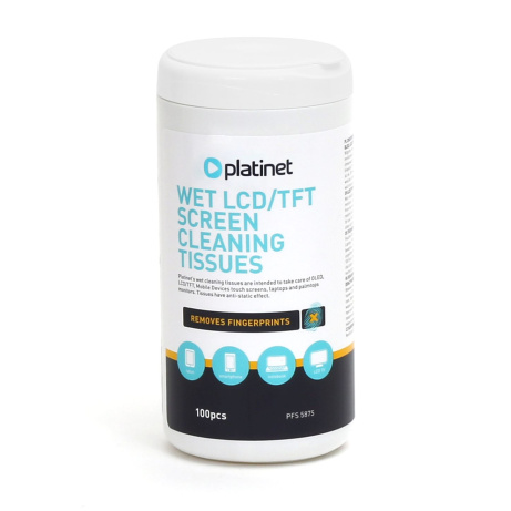 Platinet PFS5875 vlhčené čistící ubrousky na  LCD 20x13 cm 100 ks