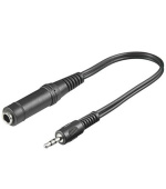 PremiumCord Redukce audio 3,5mm stereojack - 6.35mm stereojack 0.2m M/F