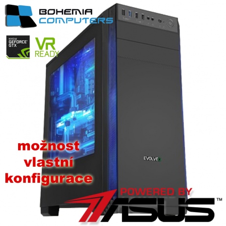BOHEMIAPC - ASUS herní RYZEN 5 6X3.9GHZ/ 8GB DDR4/ 240GB/ RX 570 4GB/ POWERED BY ASUS - BCR52600RX5704G