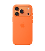 iPhone 17 Pro Silicone Case with MS – Orange