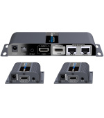 PremiumCord HDMI 1-2 splitter+extender po CAT6/6a/