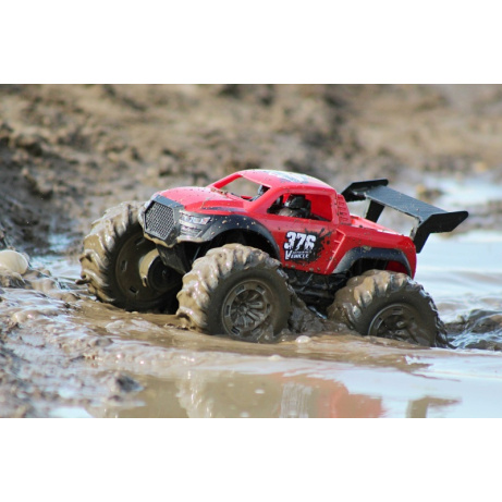 RC obojživelné auto Off-road Monster Truck 376 červená
