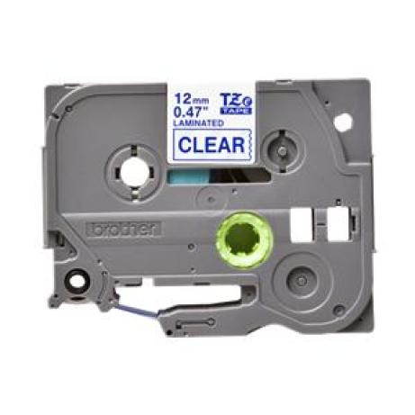 Brother - TZe-133 průsvitná / modrá (12mm, laminovaná)