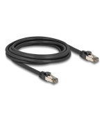 Delock Síťový kabel RJ45 Cat.6A, U/FTP, ultraohebný s vnitřním kovovým pláštěm, délky 3 m, černý