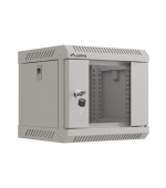 LANBERG RACKOVÁ SKŘÍŇ 10" NÁSTĚNNÁ 4U/300X300 (v rozloženém stavu) S PROSKLENÝMI DVEŘMI ŠEDÁ