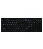 SK312BL – Průmyslová silikonová antibakteriální klávesnice podsvícená, CZ, USB, IP68