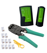 W-Star Sada nářadí pro síťaře WS193, tester UTP, kleště RJ45 RJ11, narážeč, 10x RJ45