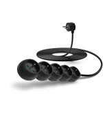 CONNECT IT prodlužovací kabel 230 V, 5 zásuvek, 2 m, bez vypínače (černý)