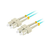 LANBERG optický patch cord MM SC/UPC-SC/UPC duplex 5m LSZH OM3 50/125 průměr 3mm, barva cyan