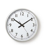 Nedis CLWA016PC38AL - Kulaté Nástěnné Hodiny | Průměr 38 cm | Dobře Čitelné Číslice