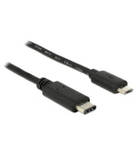 Delock Kabel USB Type-C™ 2.0 samec > USB 2.0 Typ Micro-B samec 0,5 m černý