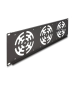 Delock 19” kryt racku na 3 ventilátory, 120 x 120 mm, 3U, tmavě šedá