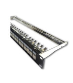 DATACOM Patch panel 19" STP 24 port CAT6A 1U BK / VL beznástrojový