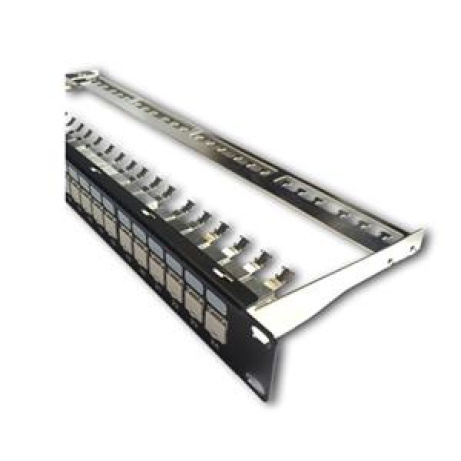 DATACOM Patch panel 19" STP 24 port CAT6A 1U BK / VL beznástrojový
