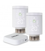 EVOLVEO Heat M30 Starter Pack, 2× chytrá termostatická hlavice na radiátor & centrální jednotka