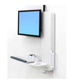 ERGOTRON StyleView Sit-Stand VL High Traffic Areas, white,systém držáků na zeď, monitor (all in one), klávesnice, myš