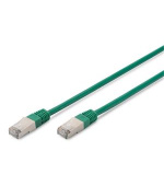 Digitus CAT 5e SF-UTP patch cable, Cu, PVC AWG 26/7, length 5 m, color green