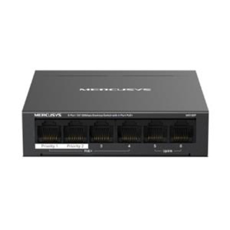 Mercusys MS106P 6portový stolní switch 10/100 Mb/s se 4 porty PoE+