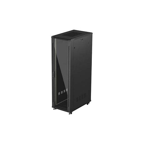 LANBERG INSTALAČNÍ SKŘÍŇOVÝ ROZVADĚČ 19" 42U 600X1000 ČERNÉ SKLENĚNÉ DVEŘE (PLOCHÉ BALENÍ)